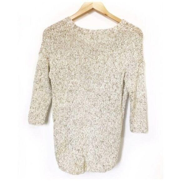 Lucky Brand Marled V-Neck Sweater Size XS, Beige, natural - Picture 2 of 8